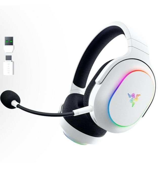 Razer Гарнитура игровая Barracuda X Chroma, BT/WL, RGB, белый