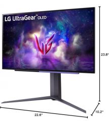 LG Монитор 27" 27GS95QE-B 2xHDMI, DP, USB, Audio, OLED, 2560x1440, 240Hz, 0.03ms, DCI-P3 98.5%, G-SYNC, FreeSync, Adaptiv