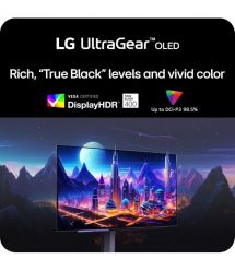 LG Монитор 27" 27GS95QE-B 2xHDMI, DP, USB, Audio, OLED, 2560x1440, 240Hz, 0.03ms, DCI-P3 98.5%, G-SYNC, FreeSync, Adaptiv