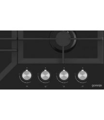 Gorenje Варочная поверхность газ на стекле, 60см, чугун, черный