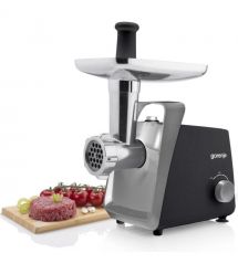 Gorenje Мясорубка, 1600Вт, 2,2кг/мин, 2 решетки, пластик+металл, черный