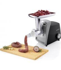 Gorenje Мясорубка, 1600Вт, 2,2кг/мин, 2 решетки, пластик+металл, черный