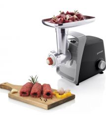 Gorenje Мясорубка, 1600Вт, 2,2кг/мин, 2 решетки, пластик+металл, черный