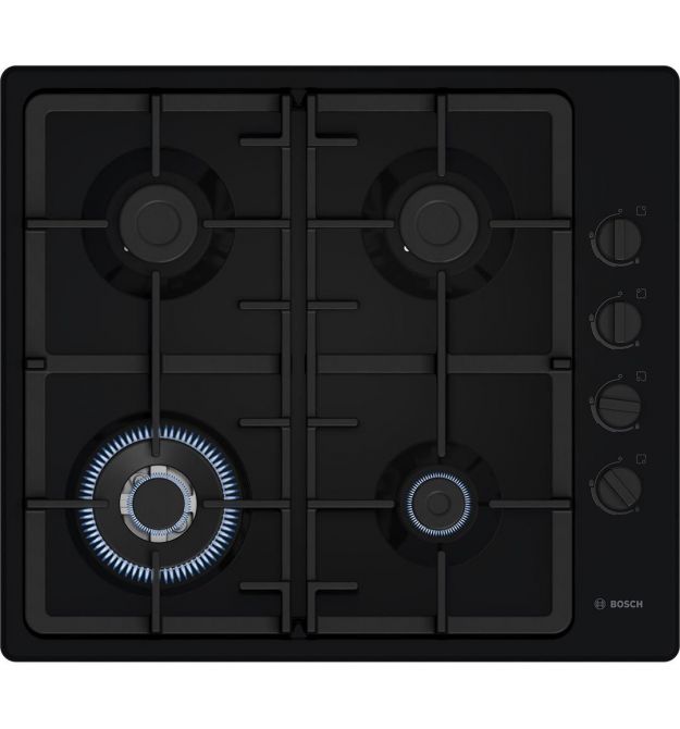 Bosch Варочная поверхность газовая, 60см, чугун, WOK, черный