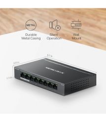 Mercusys Коммутатор MS108GP 8xGE (7xPoE), 65Вт, Неуправляемый