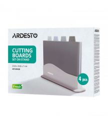 ARDESTO Набор досок кухонных на подставке Fresh, 4шт, 23.8x33.8x7см, пластик