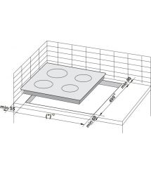 Hansa Варочная поверхность электрическая, 57,5см, черный