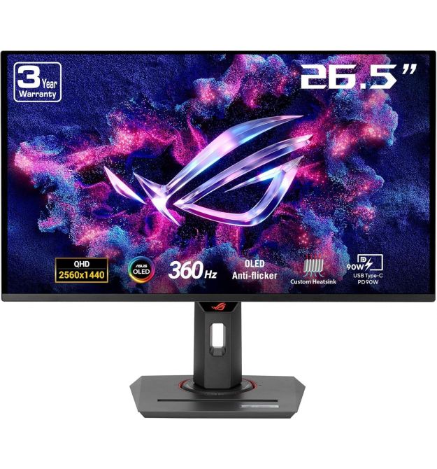 ASUS Монитор Asus 26.5" ROG Strix XG27ACDNG 2xHDMI, DP, USB-C, 3xUSB, OLED, 2560x1440, 360Hz, 0.03ms, DCI-P3 99%, Adaptiv