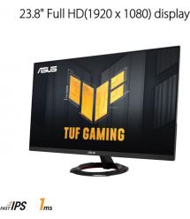 ASUS Монитор 23.8" TUF Gaming VG249Q3R 2xHDMI, DP, MM, IPS, 180Hz, 1ms, sRGB 100%, AdaptiveSync