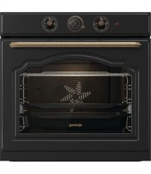 Gorenje Духовой шкаф электрический, 77л, A, пар, дисплей, черный матовый