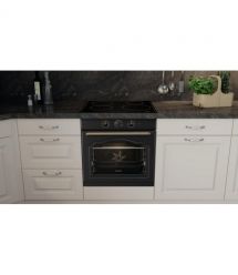 Gorenje Духовой шкаф электрический, 77л, A, пар, дисплей, черный матовый
