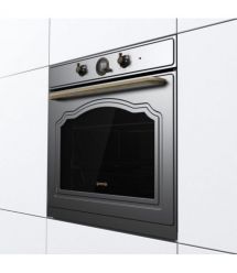 Gorenje Духовой шкаф электрический, 77л, A, пар, дисплей, черный матовый