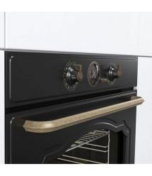 Gorenje Духовой шкаф электрический, 77л, A, пар, дисплей, черный матовый