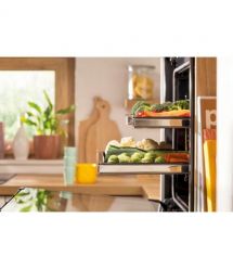 Gorenje Духовой шкаф электрический, 77л, A+, пар, дисплей, приготовление на разных уровнях, пиролиз, белый