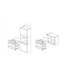 Hansa Комплект духовка электрическая + поверхность газовая на стекле), черный
