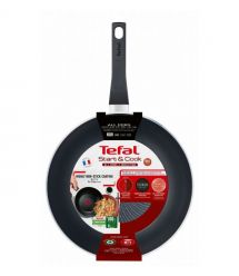 Tefal Сковорода ВОК Start&Cook, 28см, алюминий, бакелит, черный