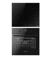 Hansa Комплект (духовка электрическая + поверхность стеклокерамическая), черный
