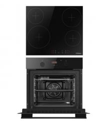 Hansa Комплект (духовка электрическая + поверхность стеклокерамическая), черный