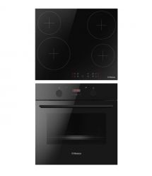 Hansa Комплект (духовка электрическая + поверхность стеклокерамическая), черный