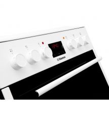 Hansa Плита электрическая стеклокерамическая, 65л, 60x60см, дисплей, конвекция, белый