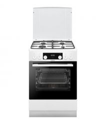 Hansa Плита комби, 77л, 60x60см, дисплей, конвекция, чугун, белый