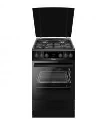 Hansa Плита комби, 65л, 50x60см, дисплей, конвекция, чугун, черный