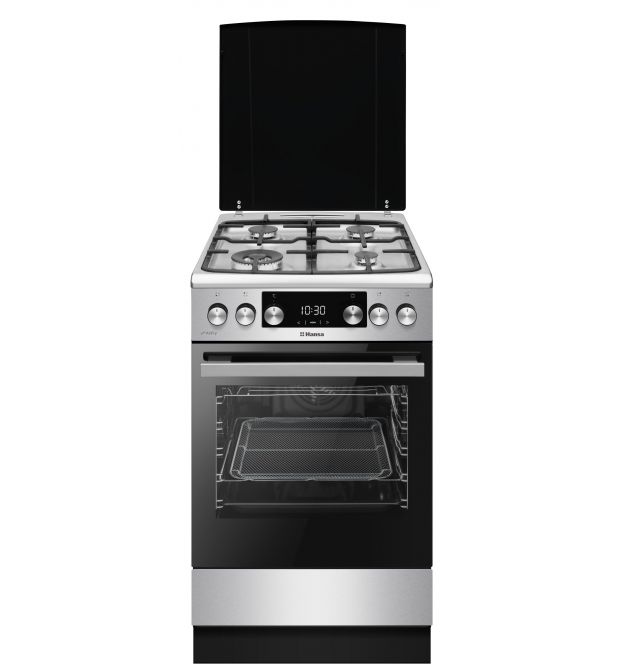 Hansa Плита комби, 65л, 50x60см, дисплей, конвекция, чугун, нерж