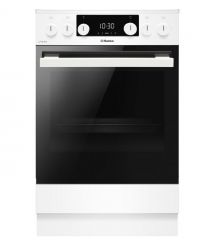 Hansa Плита комби, 65л, 50x60см, дисплей, конвекция, чугун, белый