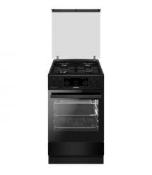 Hansa Плита комби, 65л, 50x60см, дисплей, конвекция, чугун, черный