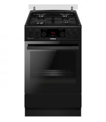 Hansa Плита комби, 65л, 50x60см, дисплей, конвекция, чугун, черный