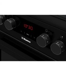 Hansa Плита комби, 65л, 50x60см, дисплей, конвекция, чугун, черный