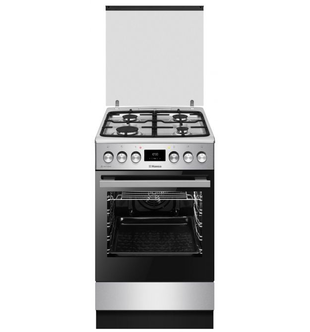Hansa Плита комби, 65л, 50x60см, дисплей, конвекция, чугун, нерж