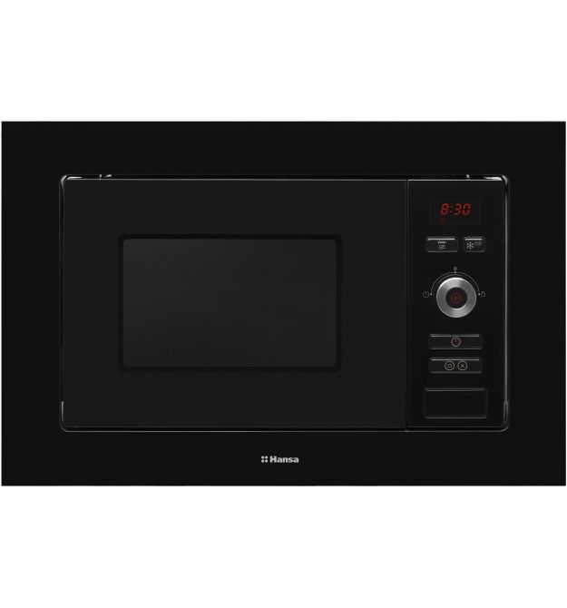 Hansa Микроволновая печь встраиваемая, 20л, электр. управл., 800Вт, гриль, дисплей, откр.кнопкой, черный