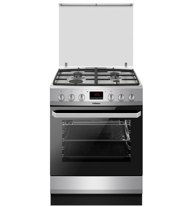Hansa Плита комби, 65л, 60x60см, дисплей, конвекция, чугун, нерж