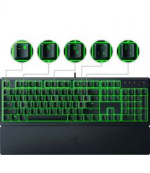 Razer Клавиатура мембранная Ornata V3 X 104key, USB-A, EN/UK, RGB, чёрный