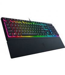 Razer Клавиатура механическая Ornata V3 104key, Mecha-Membrane Switch, USB-A, EN/UK, RGB, чёрный