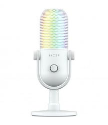Razer Микрофон геймерский Seiren V3 Chroma, Uni, RGB, USB-A, 2м, белый