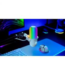 Razer Микрофон геймерский Seiren V3 Chroma, Uni, RGB, USB-A, 2м, белый