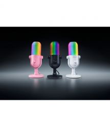 Razer Микрофон геймерский Seiren V3 Chroma, Uni, RGB, USB-A, 2м, белый