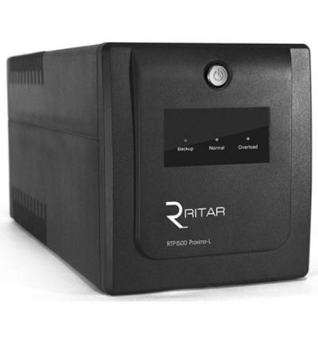 ИБП Ritar RTP1500 (900W) Proxima-L, LED, AVR, 3st, 4xSCHUKO socket, 2x12V9Ah, plastik Case ( 340 x 140 x 170 ) Q2