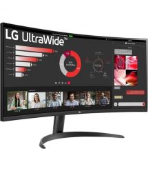 LG Монитор 34" 34WR50QK-B 2xHDMI, DP, Audio, VA, 3440x1440, 21:9, 100Hz, sRGB 99%, CURVED, FreeSync, HDR10