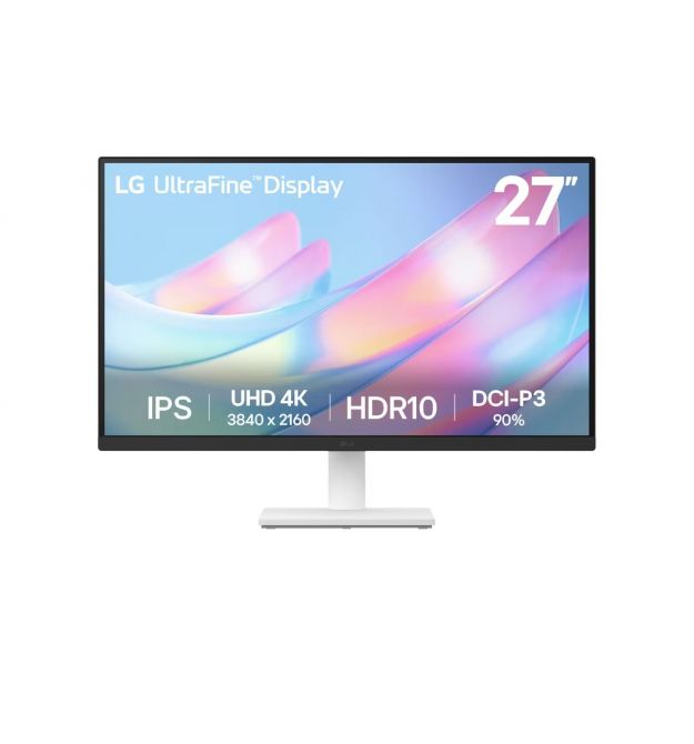 LG Монитор 27" 27US500-W 2xHDMI, DP, Audio, IPS, 3840x2160, DCI-P3 90%, HDR10
