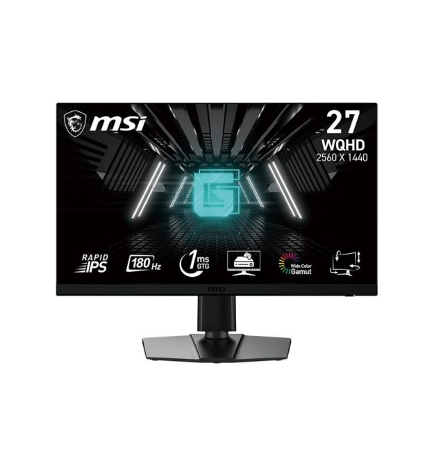 MSI Монитор 27" G272QPF-E2 2xHDMI, DP, Audio, IPS, 2560x1440, 180Hz, 1ms, sRGB 125%, FreeSync, Pivot