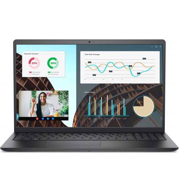 Dell Ноутбук Vostro 3530 15.6" FHD AG, Intel i5-1334U, 16GB, F512GB, UMA, Win11P, черный