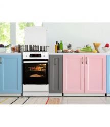 Hansa Плита комби, 65л, 50x60см, дисплей, конвекция, чугун, белый