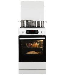Hansa Плита комби, 65л, 50x60см, дисплей, конвекция, чугун, белый