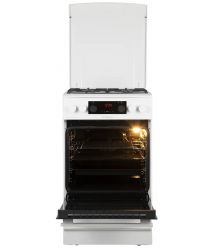 Hansa Плита комби, 65л, 50x60см, дисплей, конвекция, чугун, белый