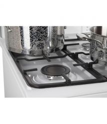 Hansa Плита комби, 65л, 50x60см, дисплей, конвекция, чугун, белый