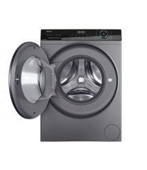 Haier Стиральная машина фронтальная, 9кг, 1400, A+++, 60см, дисплей, пар, инвертор, люк черный, прямой привод, серебристый