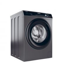 Haier Стиральная машина фронтальная, 9кг, 1400, A+++, 60см, дисплей, пар, инвертор, люк черный, прямой привод, серебристый